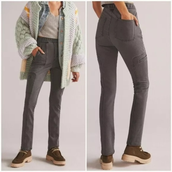 Anthropologie Gray Ankle Pants - Picture 1 of 10